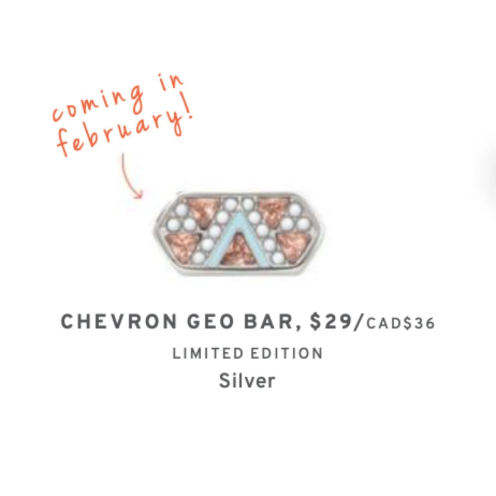 Keep Collective Chevron Geo Bar Silver Charm (retired)